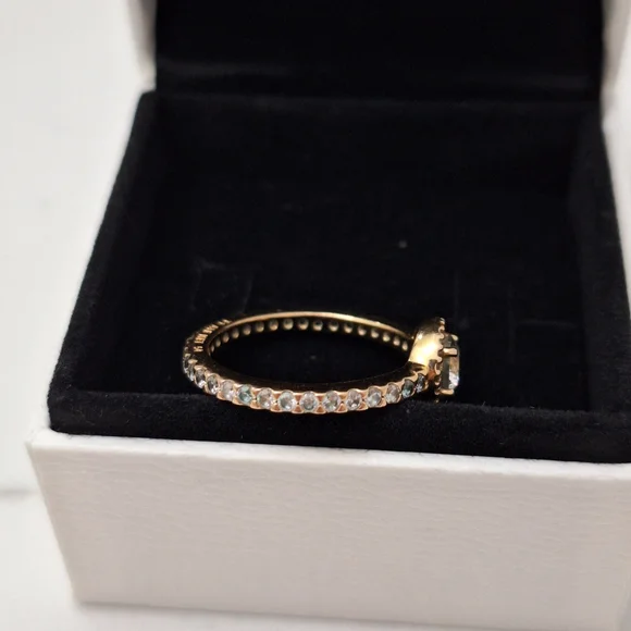 Pandora Classic Sparkle Halo CZ Ring - Picture 9 of 12